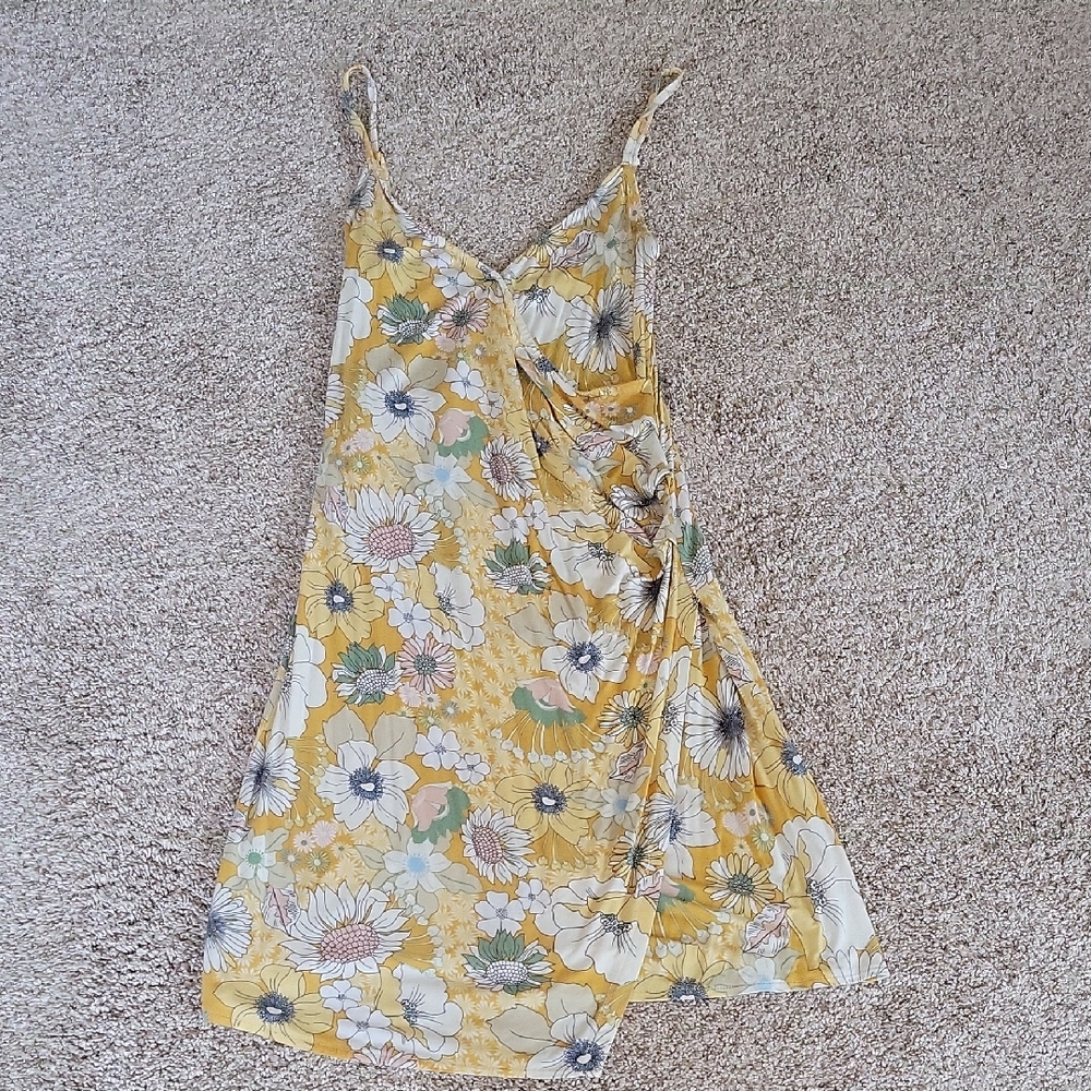 O'Neill Yellow and White Floral Mini Dress